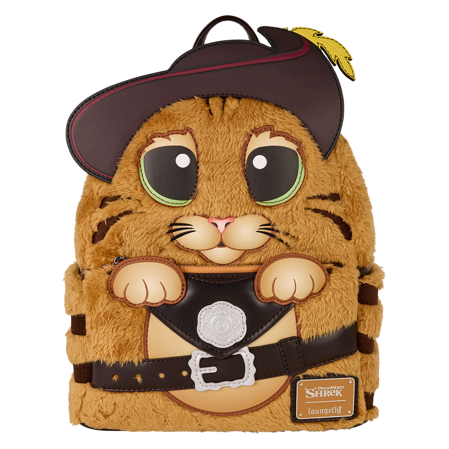 Shrek Puss In Boots Plush Cosplay Mini Backpack