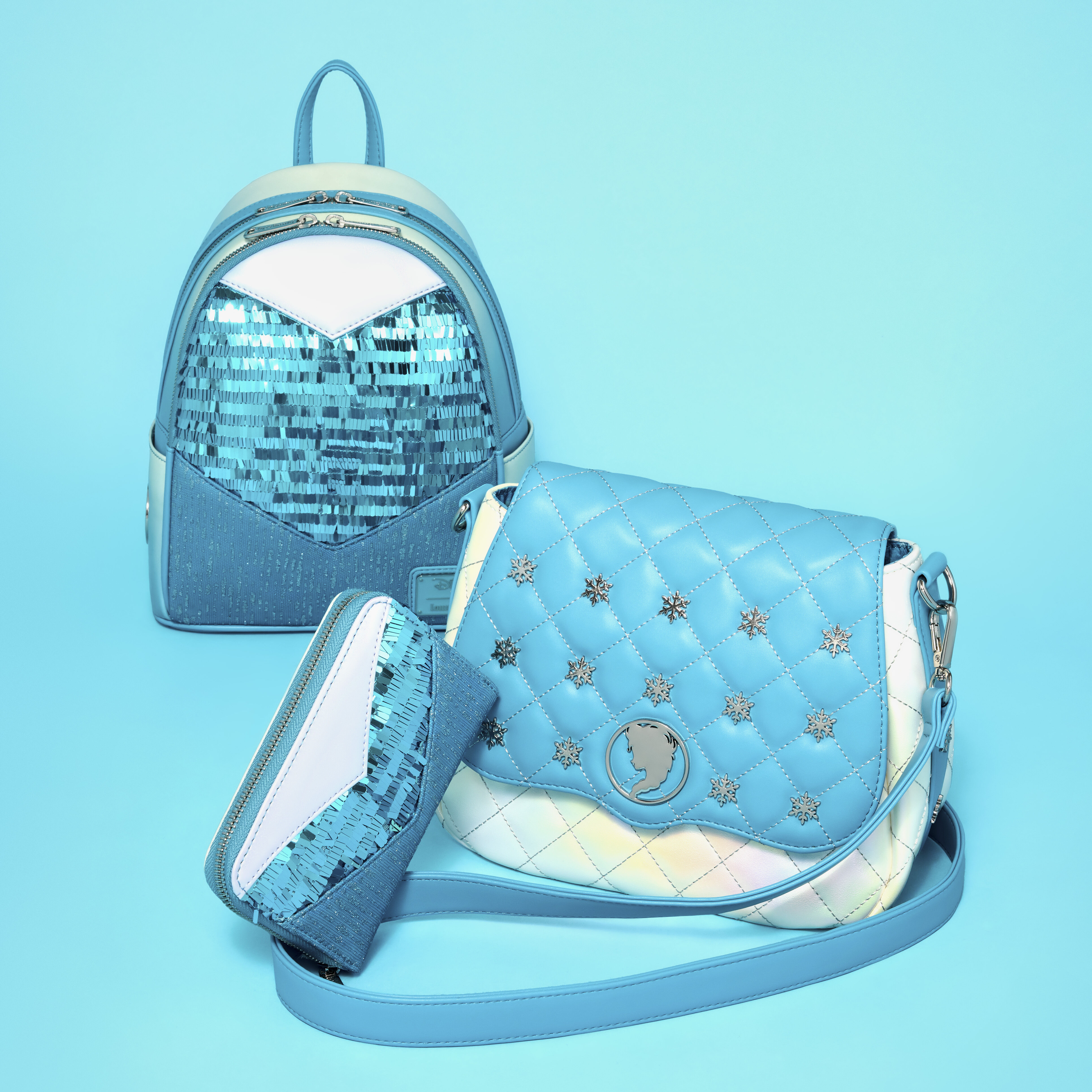 Frozen Elsa Glitter Sequin Cosplay Mini Backpack - Image 4