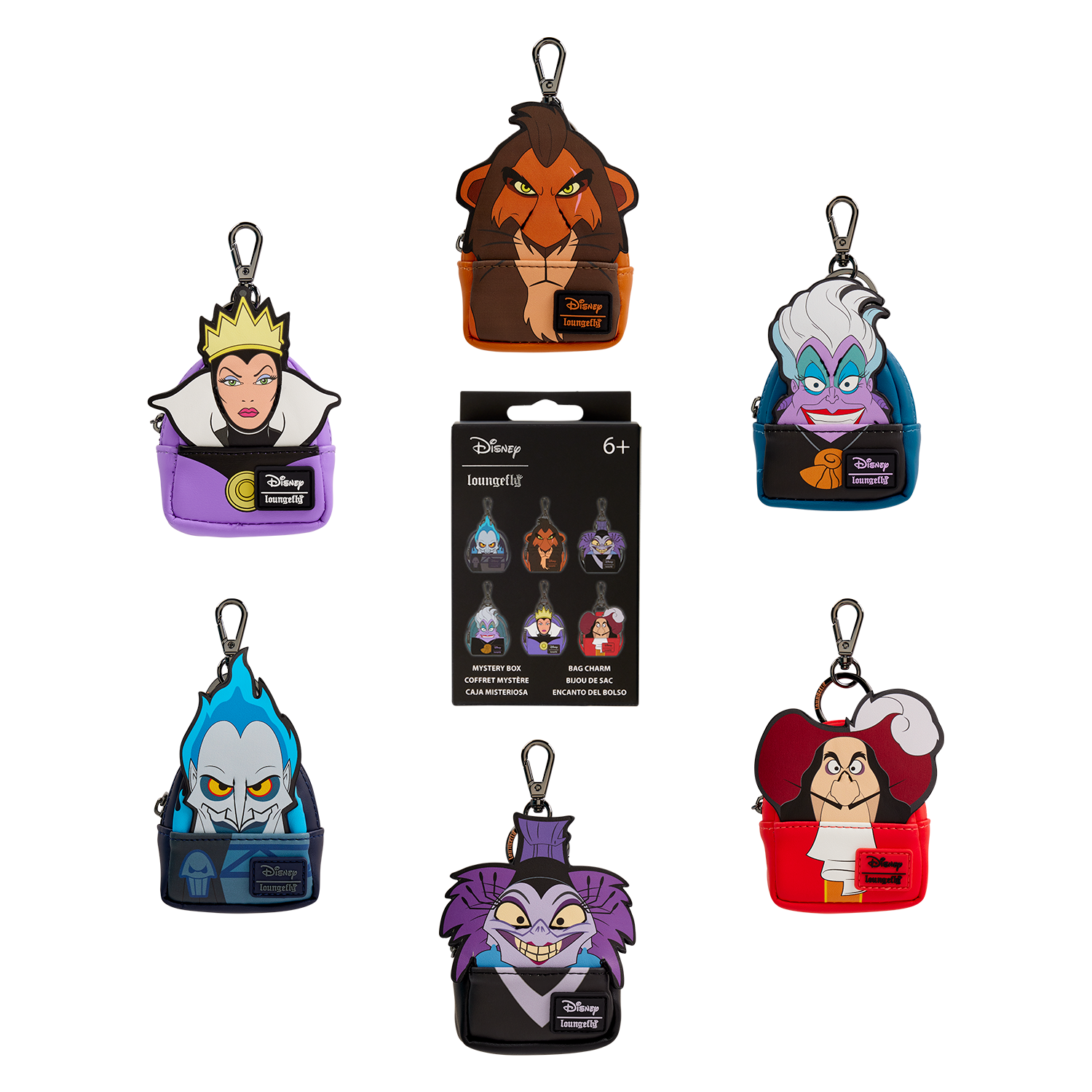 Disney Villains Cosplay Mystery Mini Backpack Keychain Charm