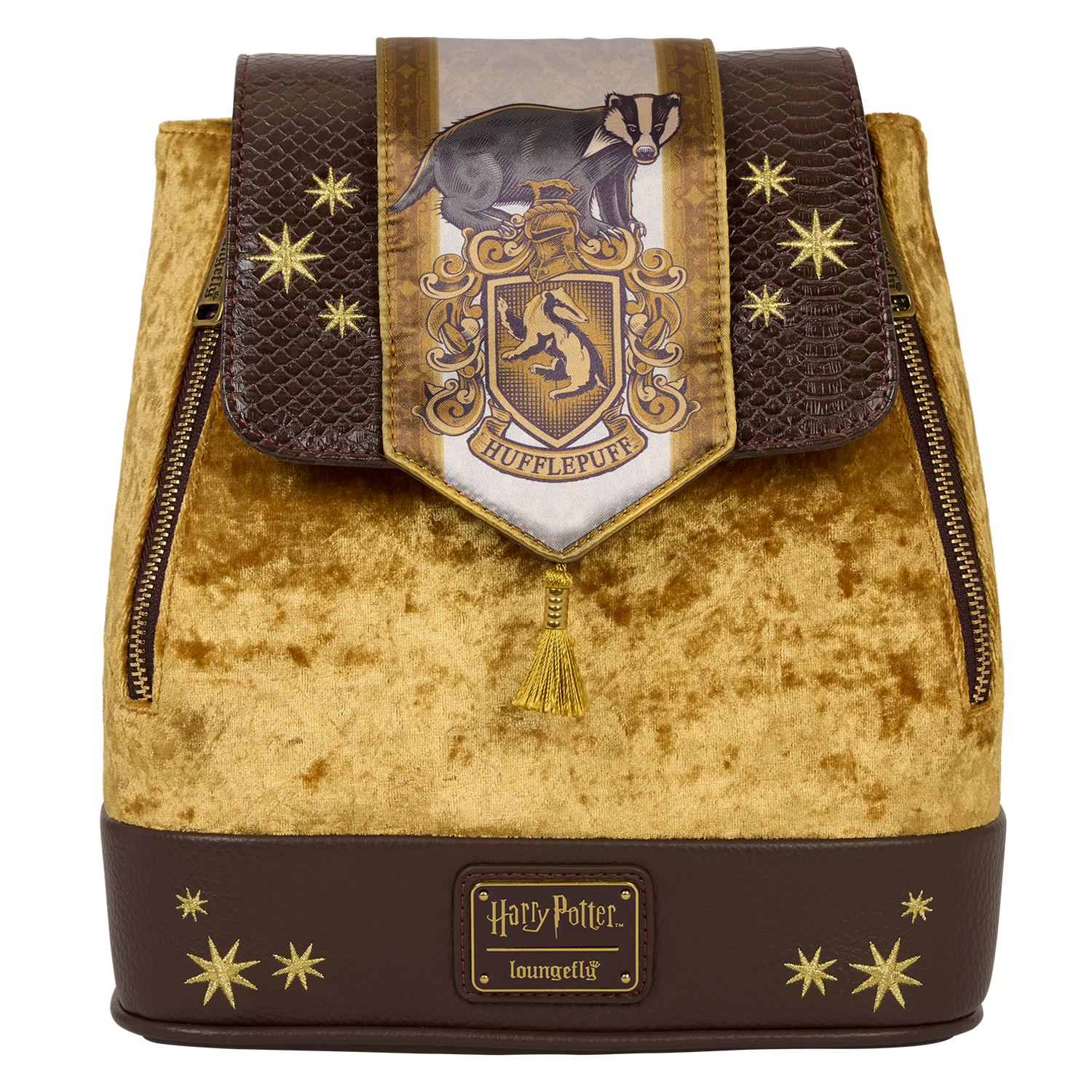 Exclusive Harry Potter Hufflepuff Banner Velvet Mini Backpack