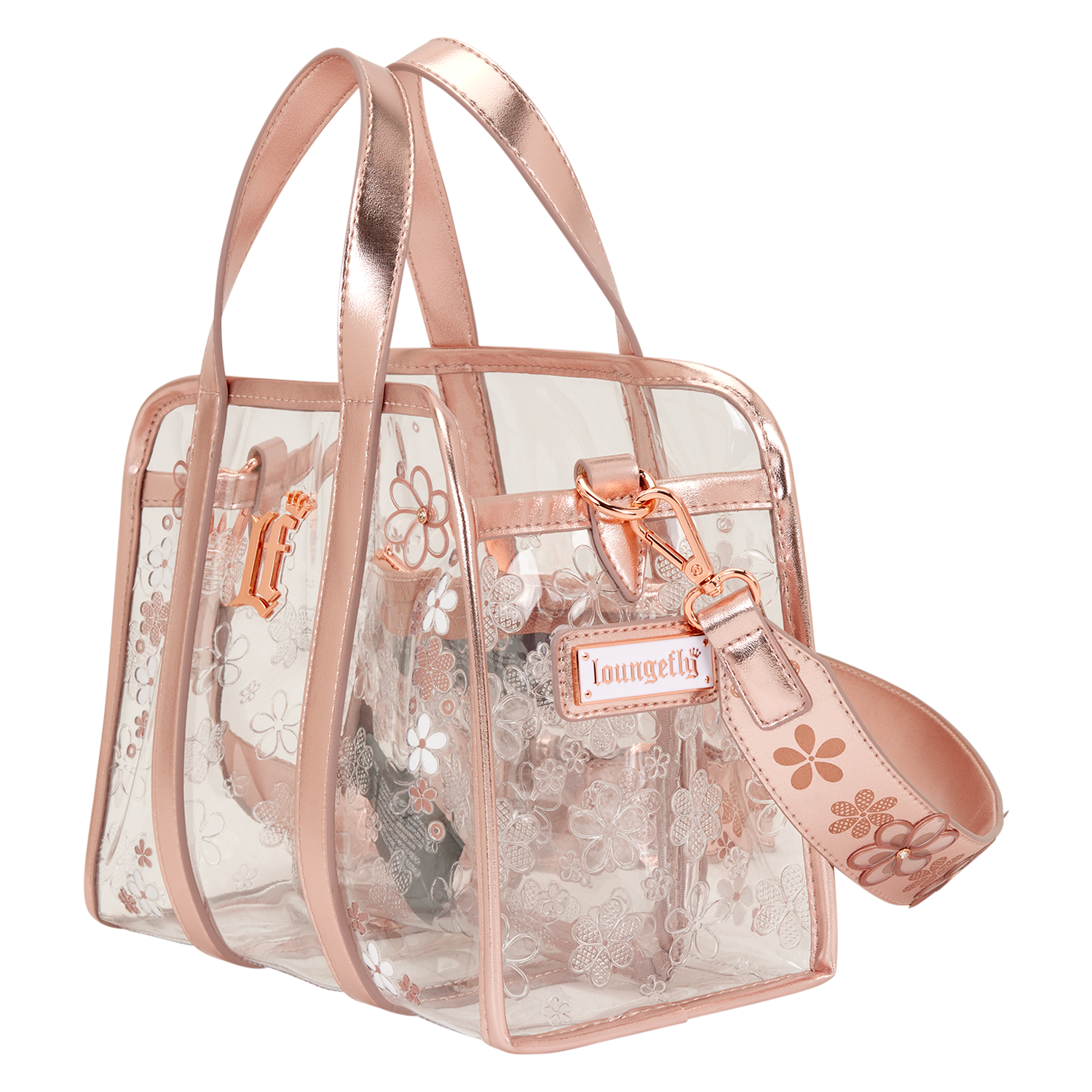 Loungefly Clear Floral Crossbody Bag with Coin Bag - Image 6