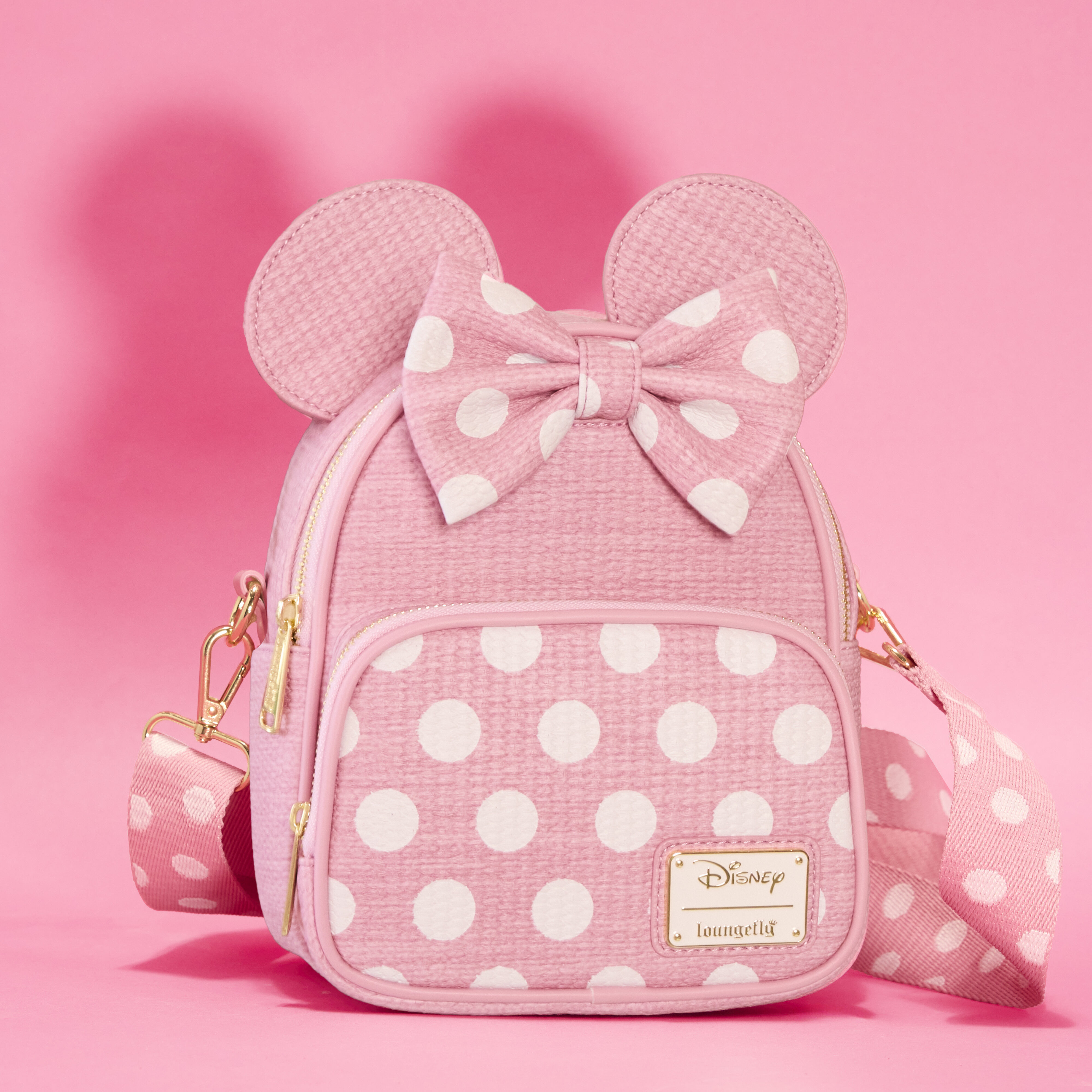 Minnie Mouse Woven Texture Convertible Mini Backpack & Crossbody Bag - Image 2