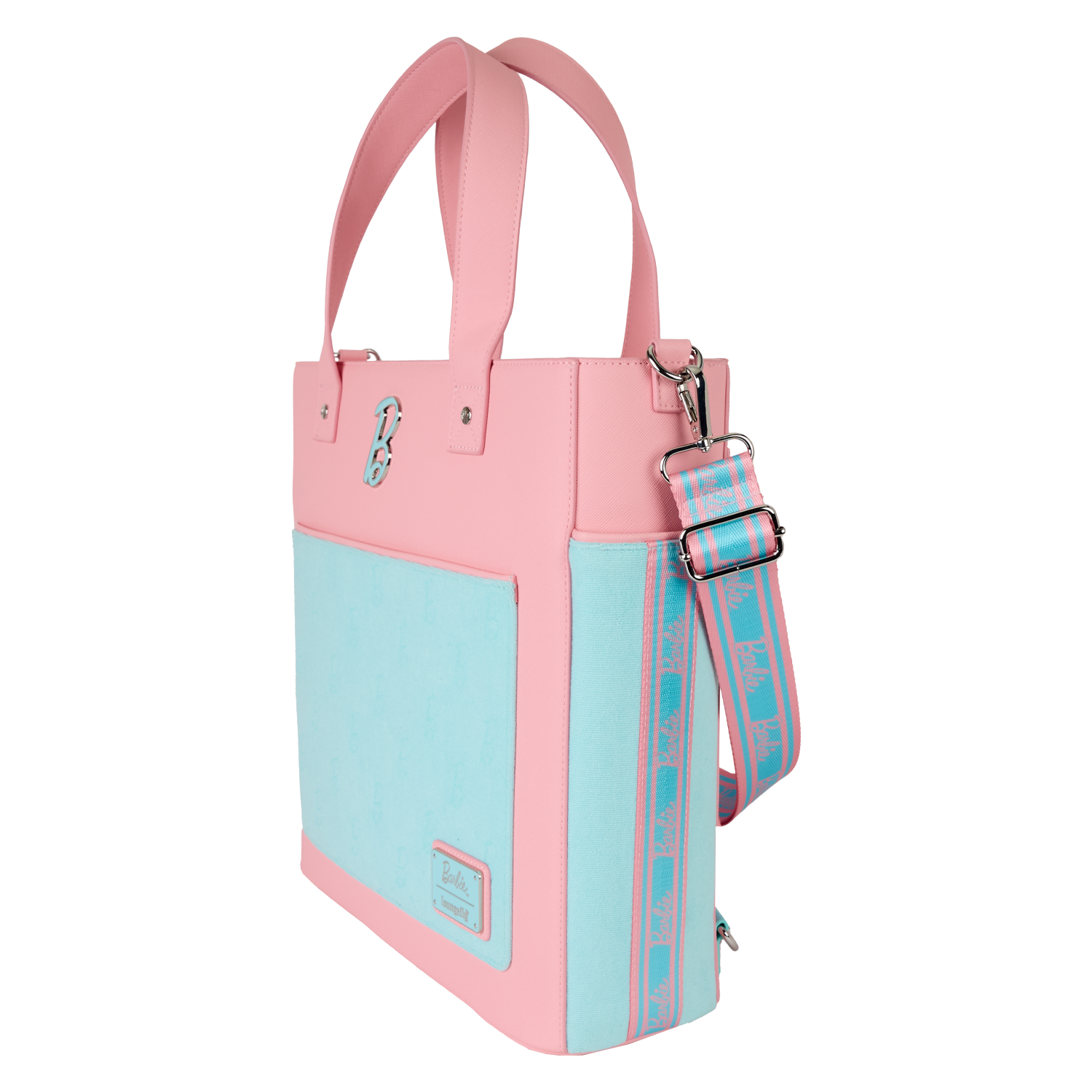 Classic Barbie Terry Cloth Convertible Backpack & Tote Crossbody Bag - Image 3