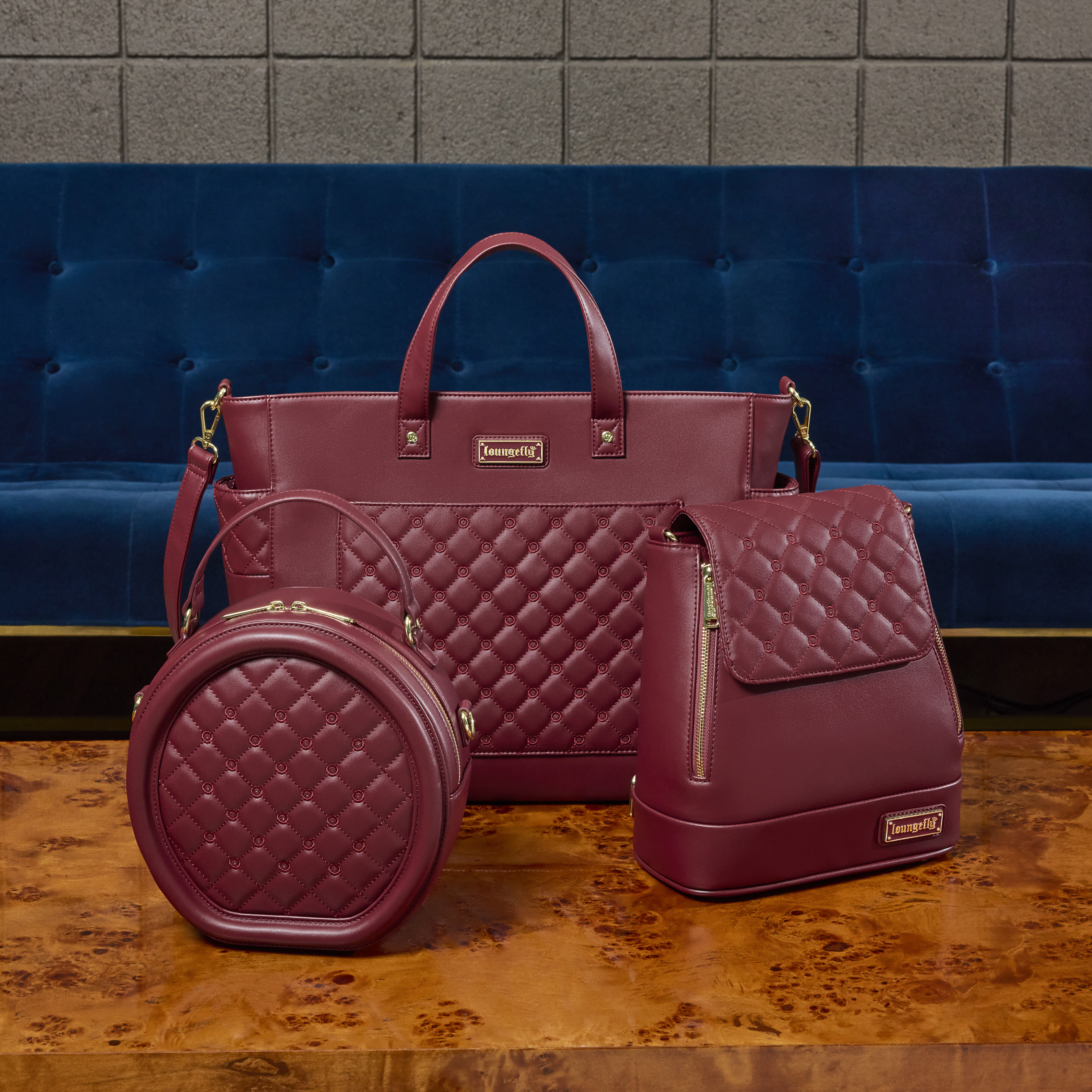 Loungefly The Mo Red Convertible Backpack & Tote Crossbody Pin Trader Bag - Image 4