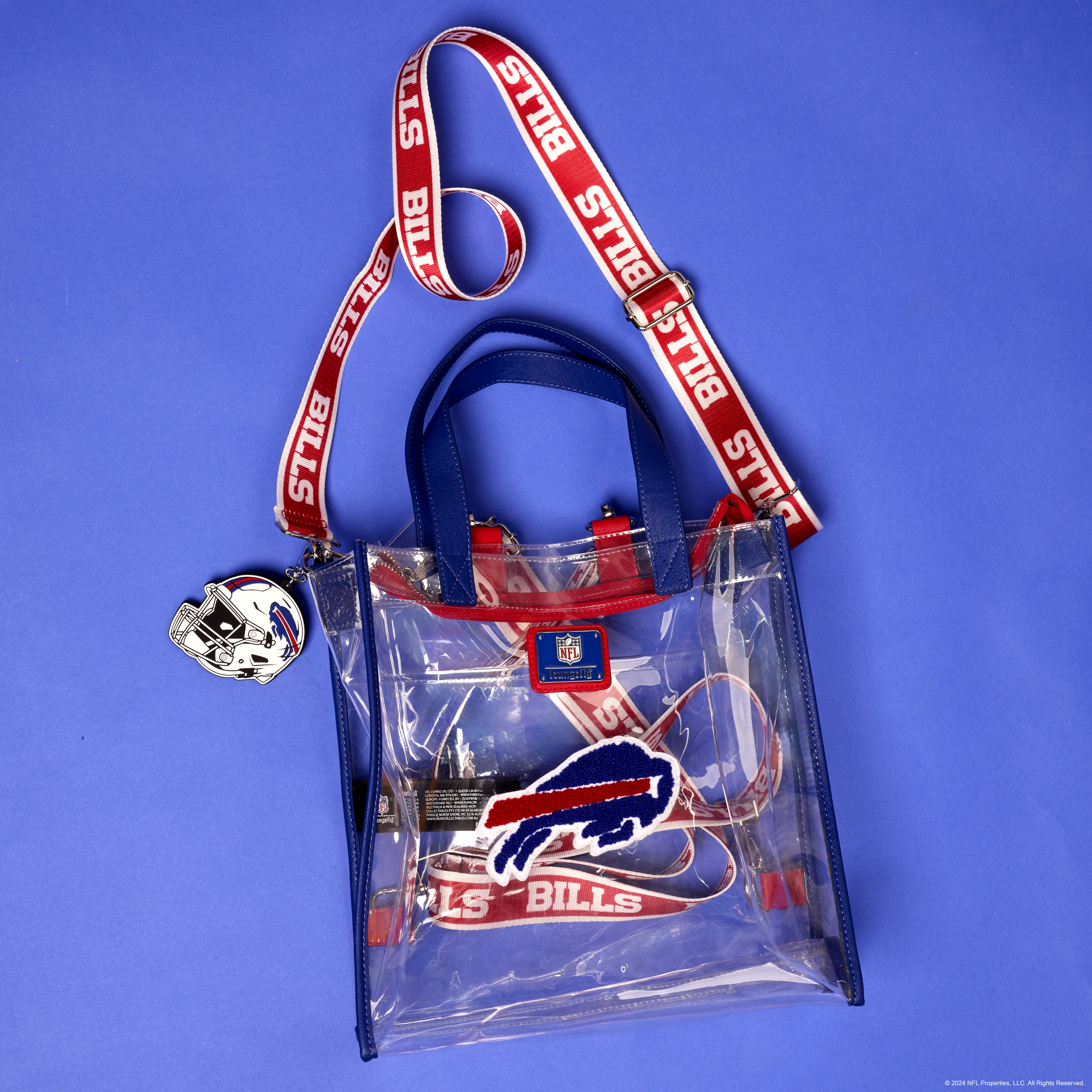 NFL Buffalo Bills Clear Convertible Backpack & Tote Crossbody Stadium Bag - Image 2
