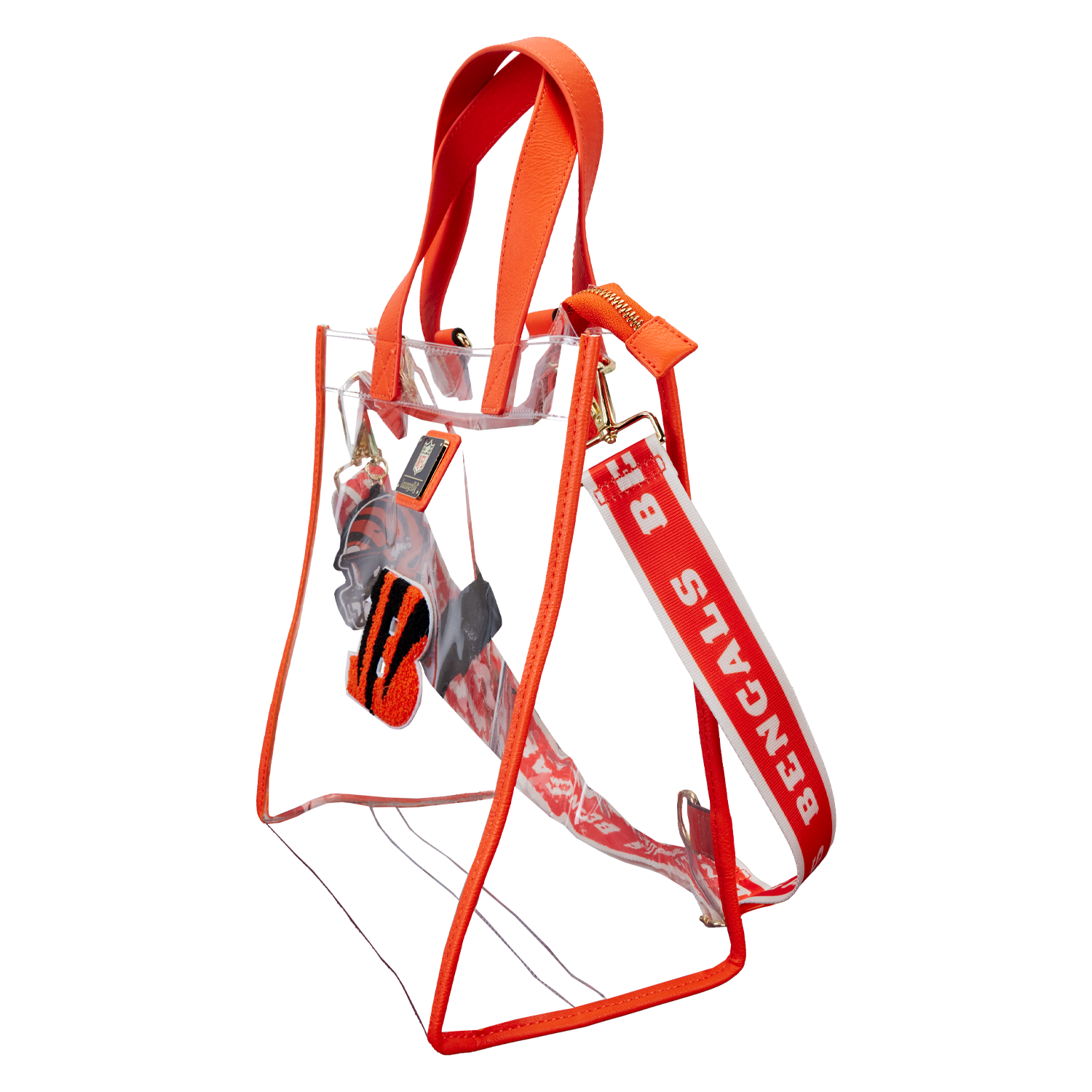 NFL Cincinnati Bengals Clear Convertible Backpack & Tote Crossbody Stadium Bag - Image 3