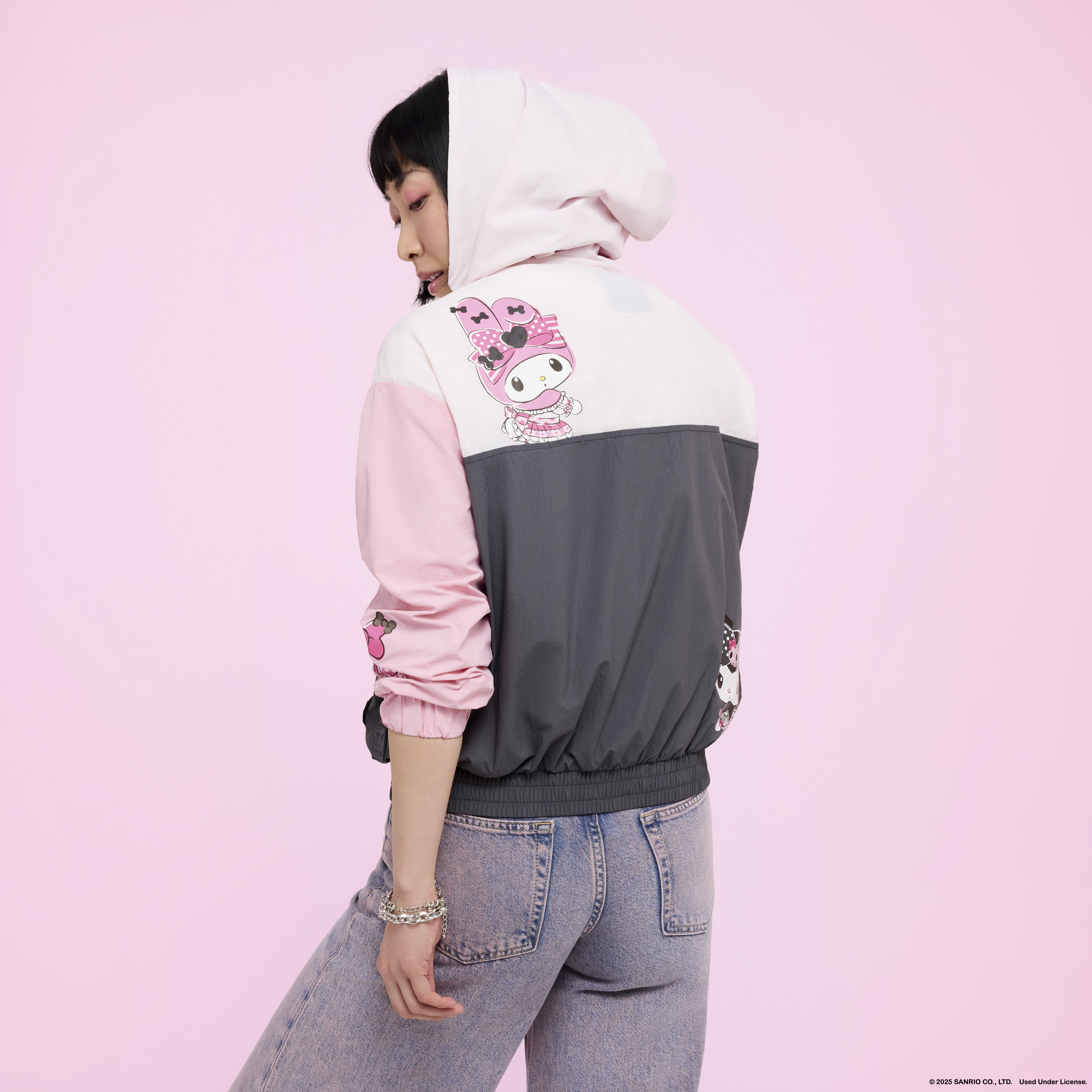 Sanrio My Melody & Kuromi Half-Zip Unisex Windbreaker Jacket - Image 4