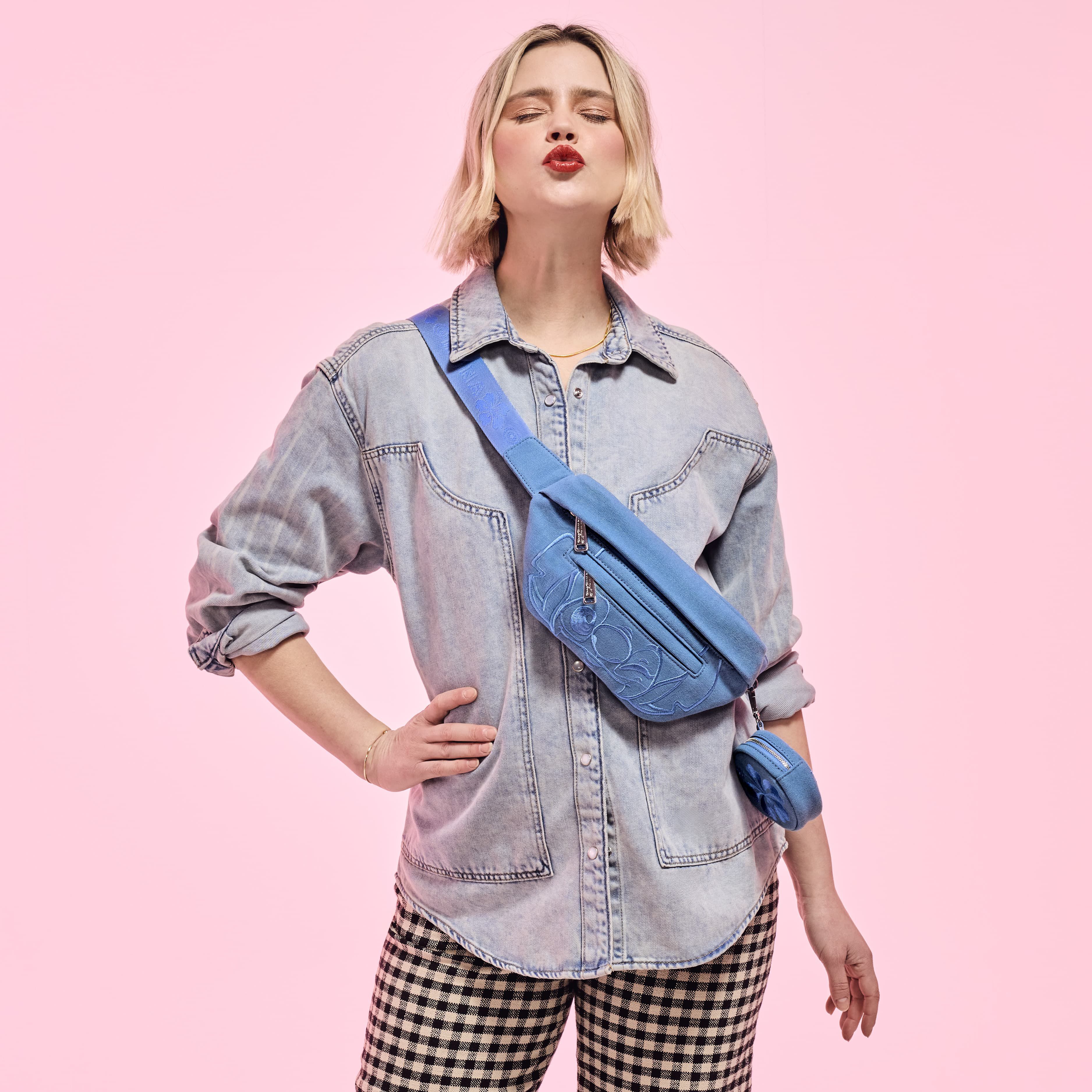 Stitch Ohana Canvas Convertible Belt Bag with Coin Bag - Image 2