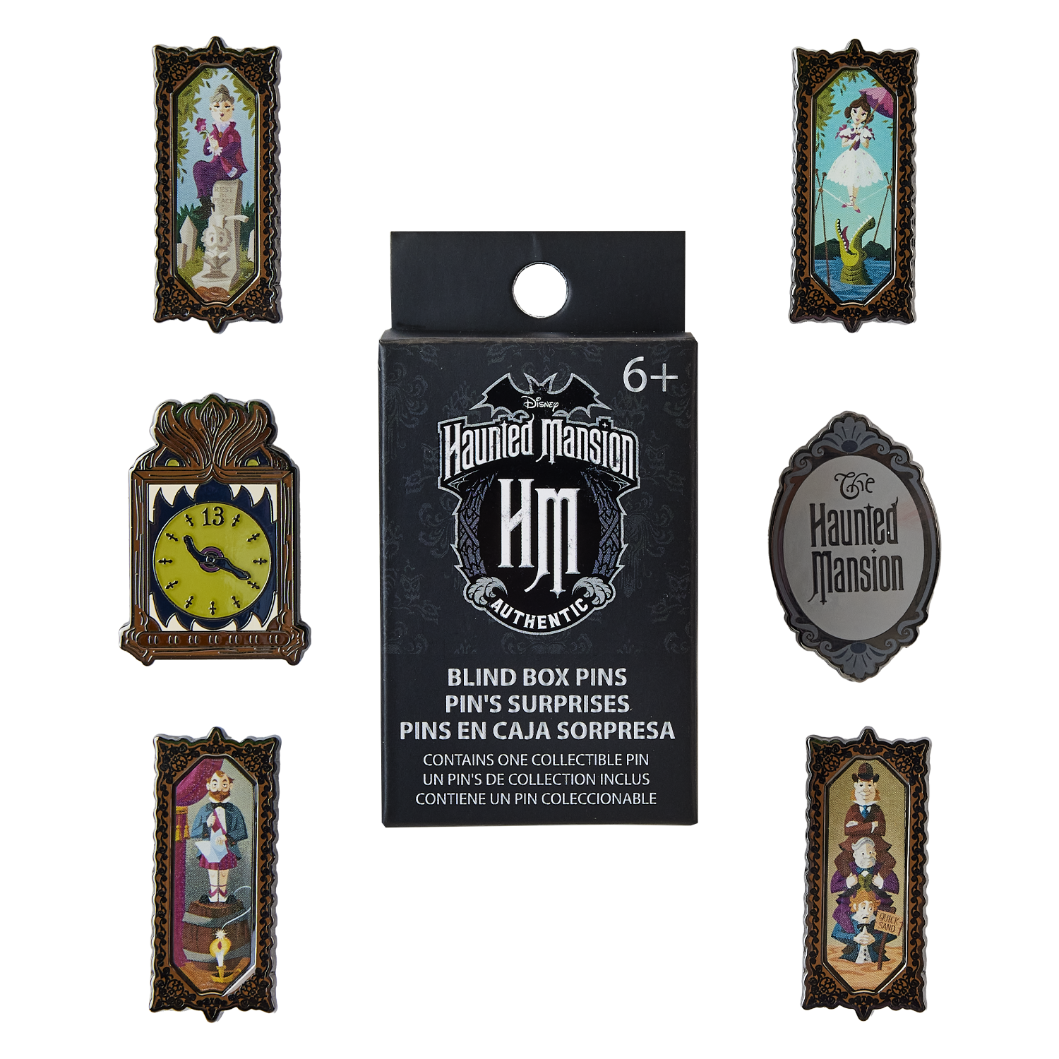 Haunted Mansion Stretching Room Portraits Mystery Box Pin