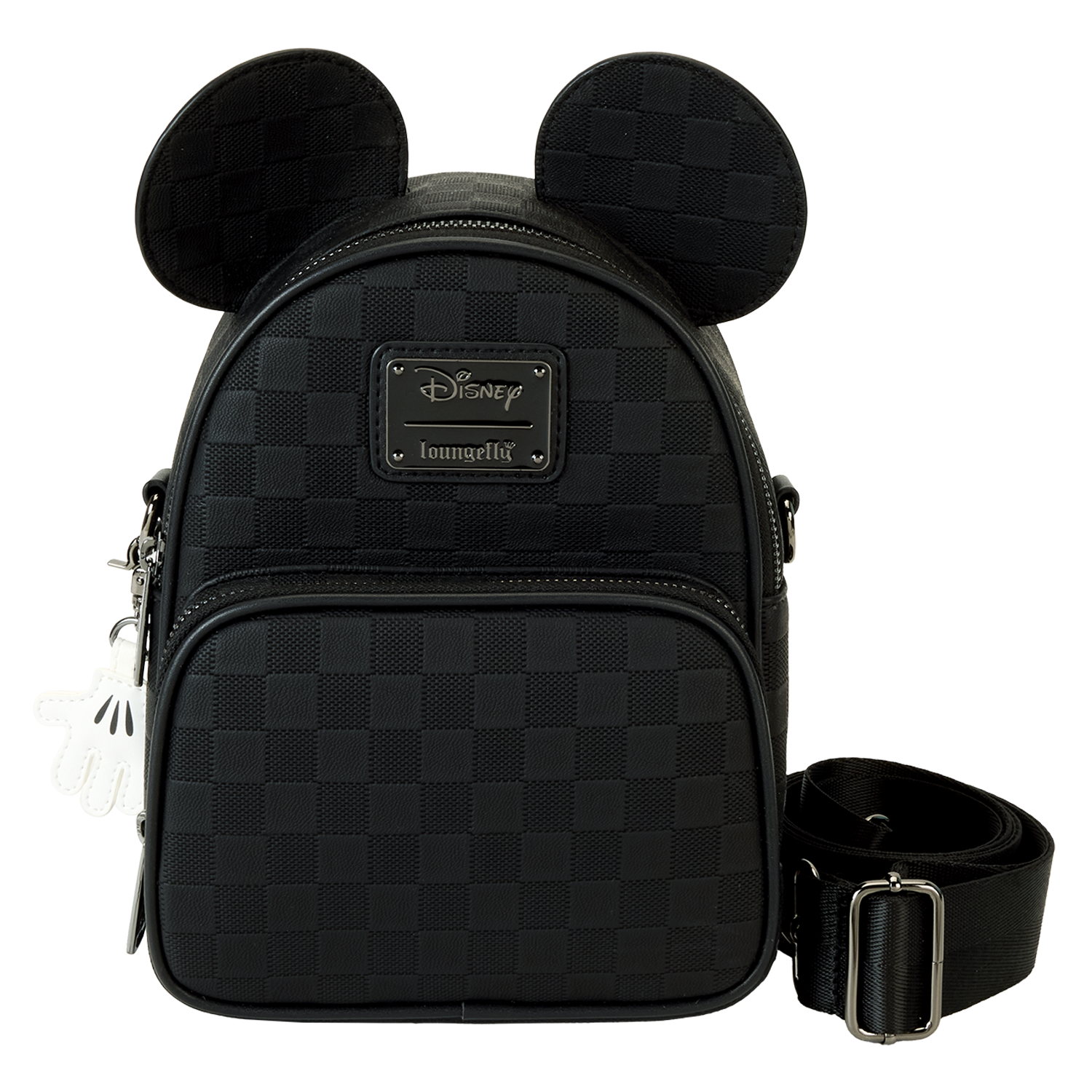 Mickey Mouse Checkered Texture Convertible Mini Backpack & Crossbody Bag