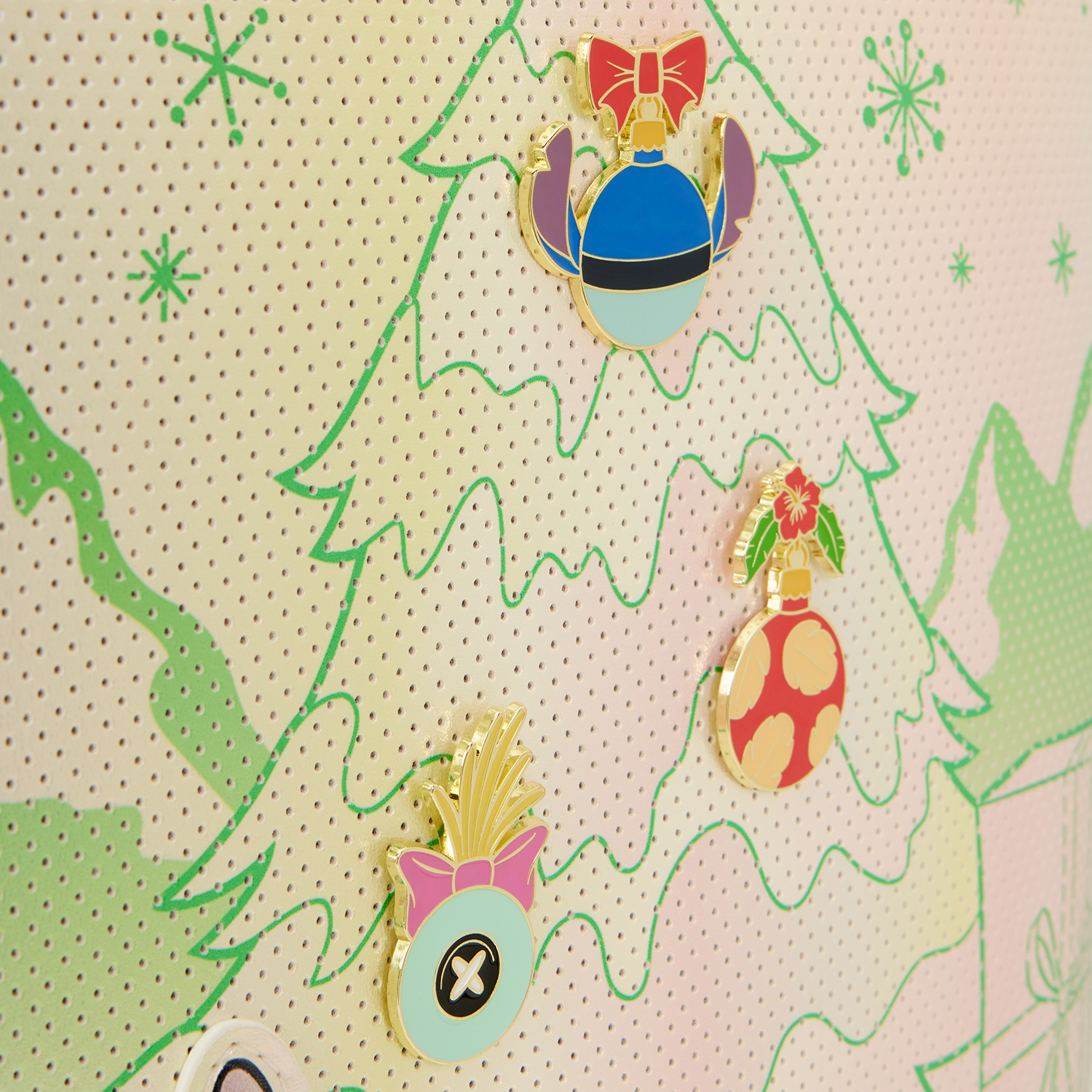 Lilo & Stitch Holiday Tote Pin Trader Crossbody Bag - Image 6